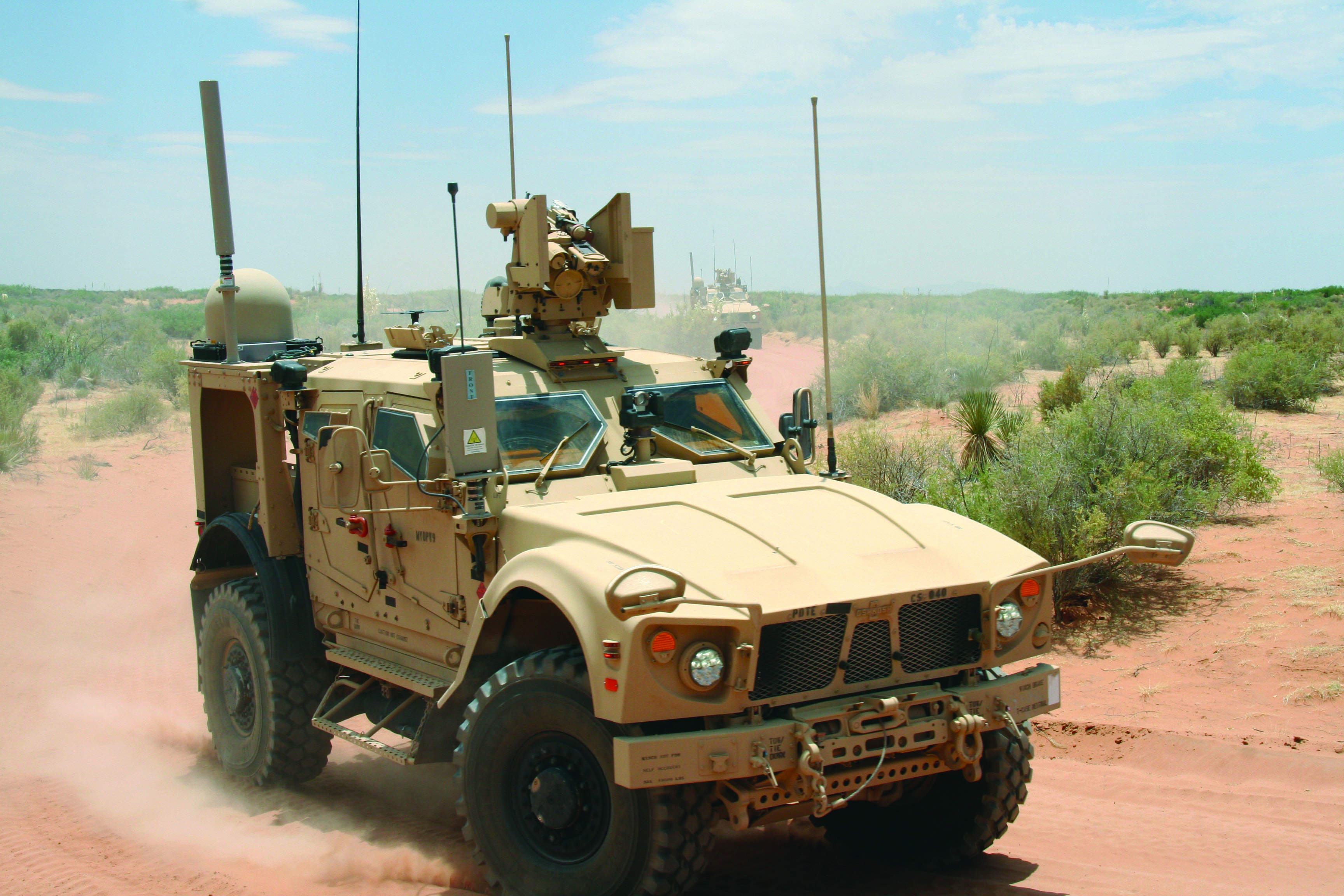 HMMWV with communications equipment